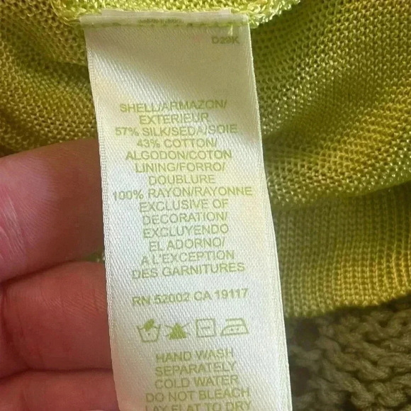 Sigrid Olsen | “Herb Garden” Silk & Cotton Knitted Tank Top in Everglade - Picture 5 of 7